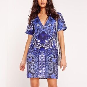 Misguided indigo Porcelain Shift dress